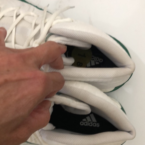 ADIDAS MIAMI HURRICANES TEAM-ISSUES WHITE & GREEN RUNNING SNEAKERS MENS SIZE 18 - Picture 7 of 16